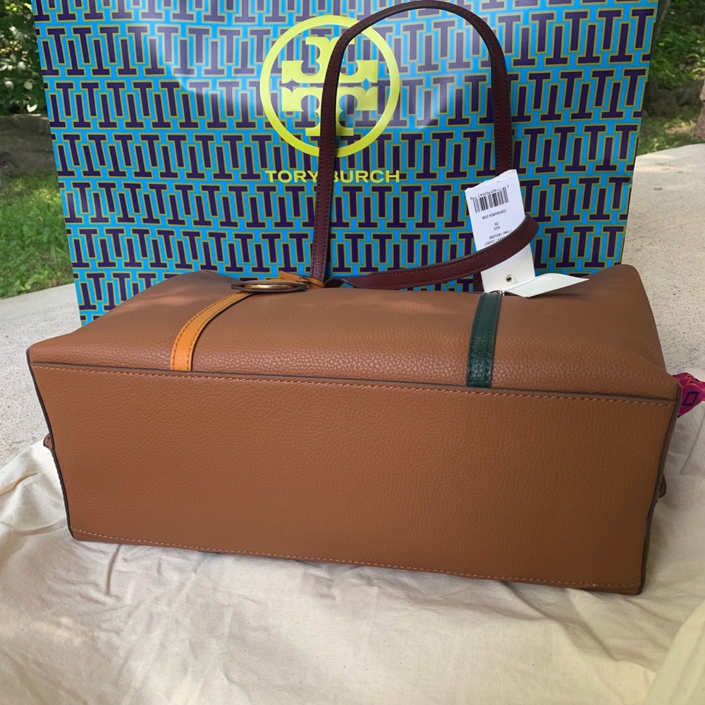 ⛔️SOLD⛔️Auth.TORY BURCH LEATHER TRI COLOR TOTE - Picture 11 of 16
